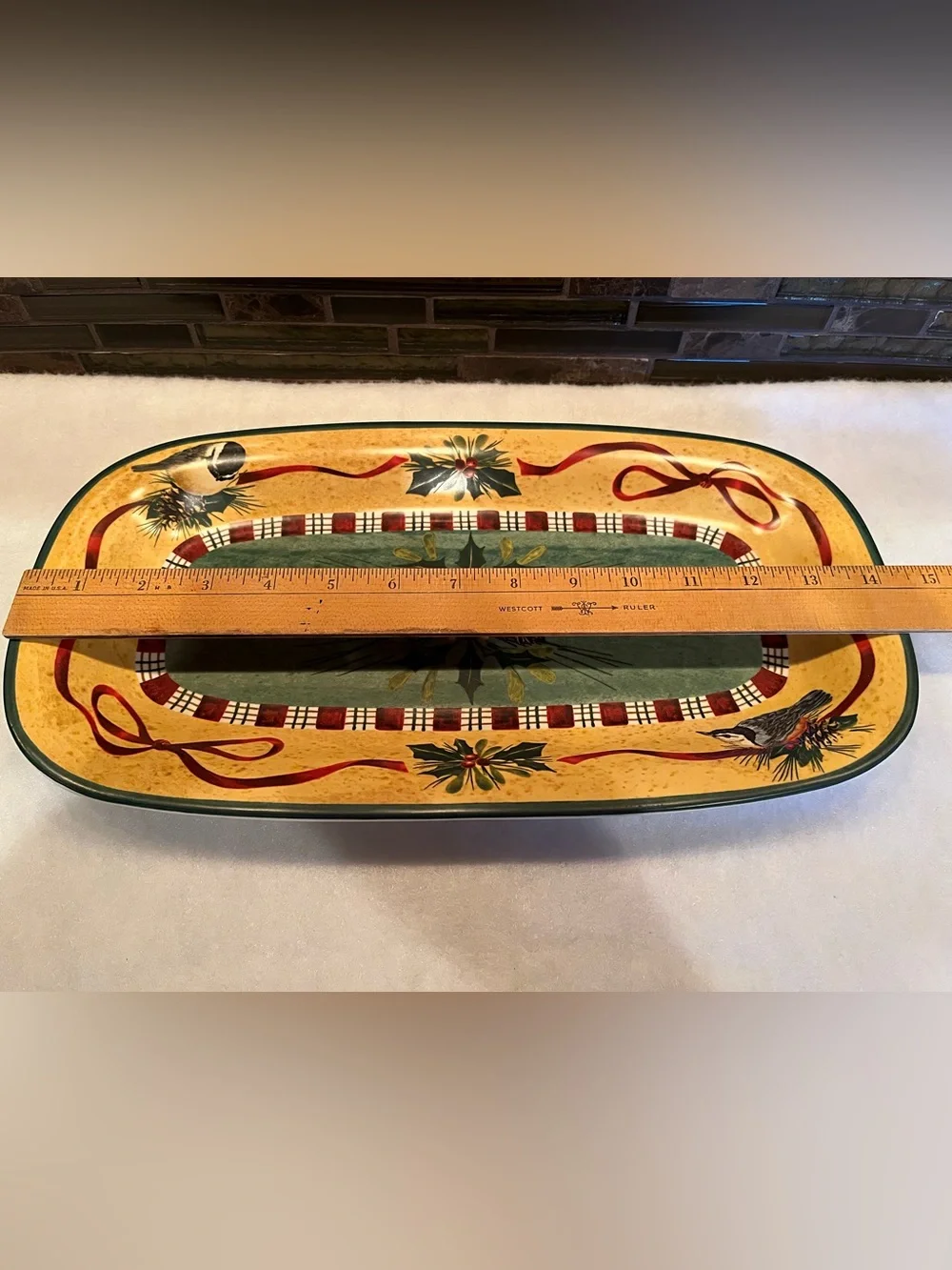 Lenox Winter Greetings Everyday Hors D'Oeuvre Earthenware Platter